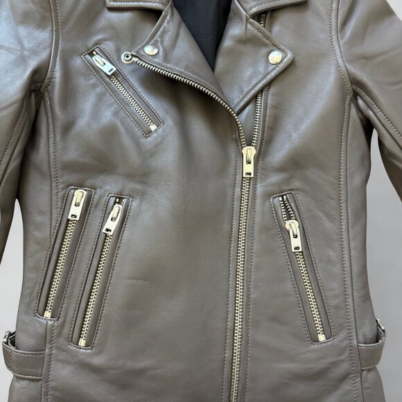Leather Biker Jacket - Picture 2 of 6